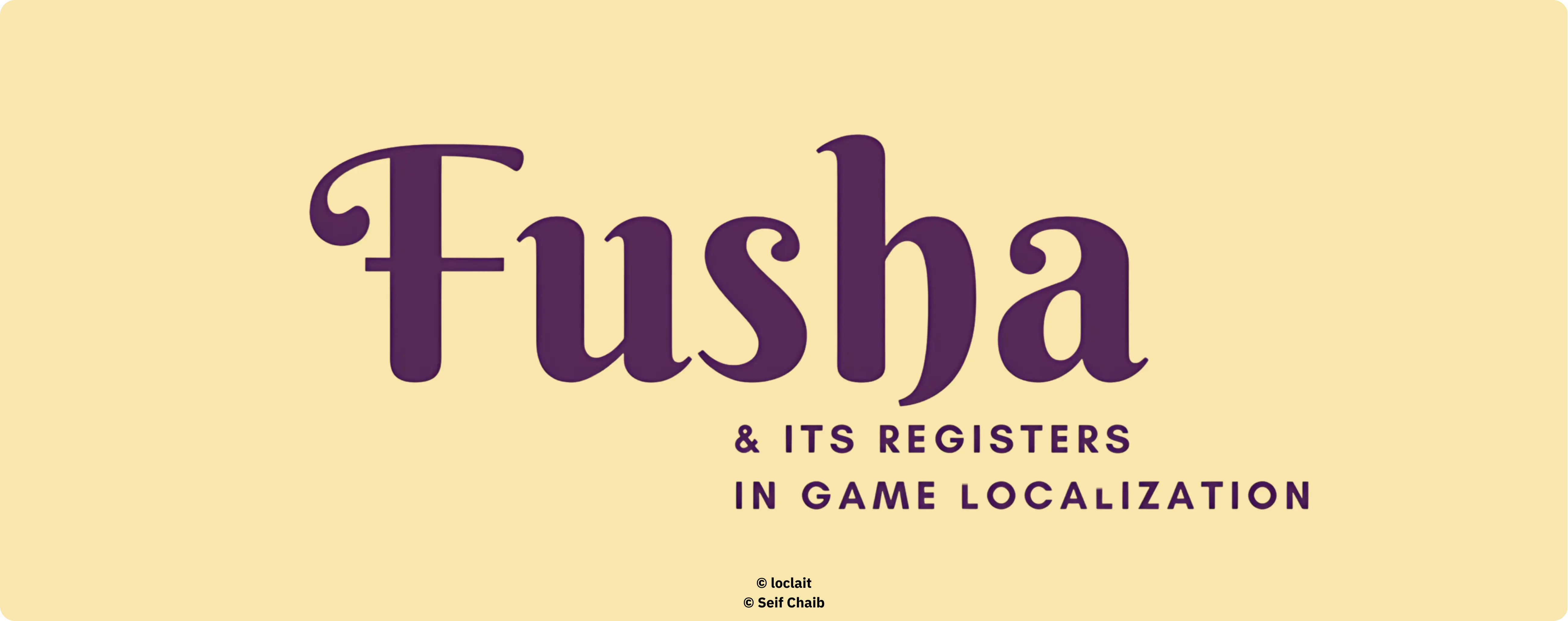 Fusha and its registers in Arabic game localization