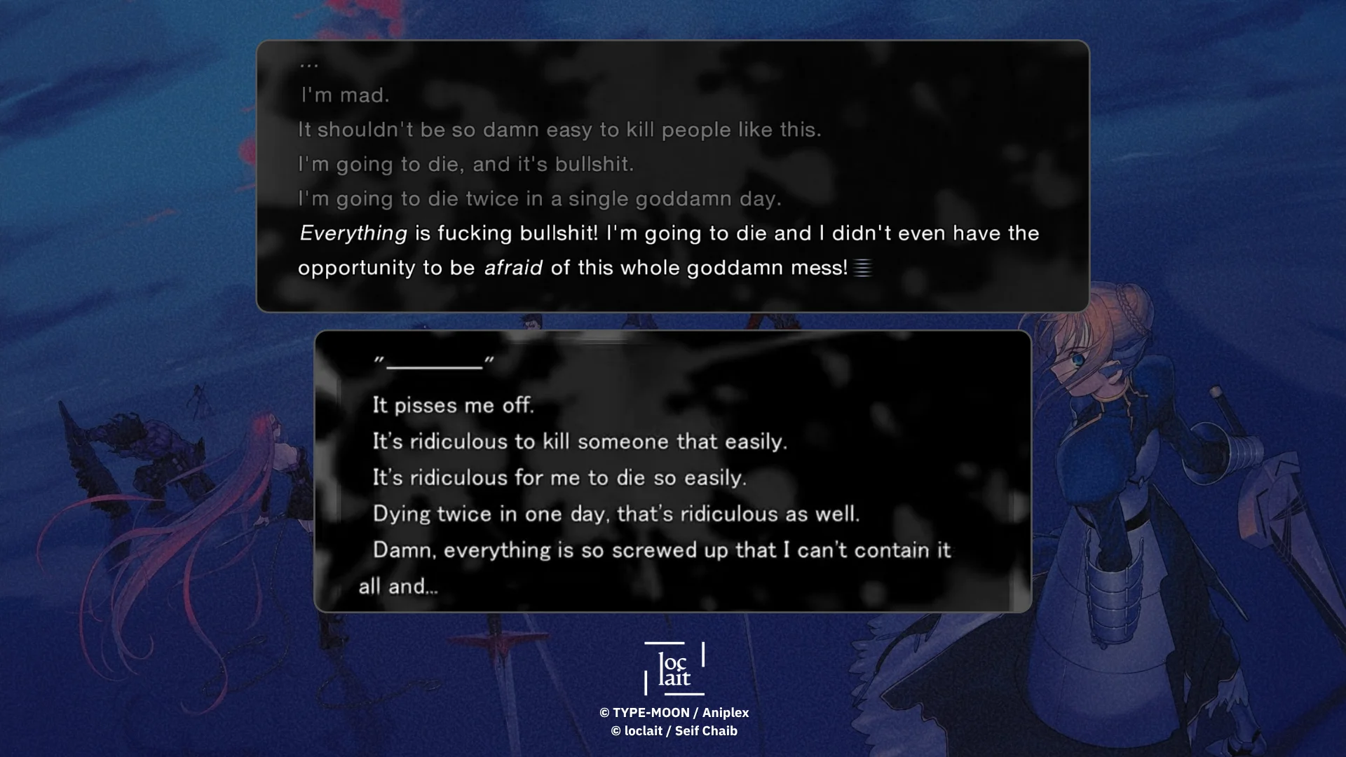 Fate/Stay Night—Official Translation vs. Fan Translation
